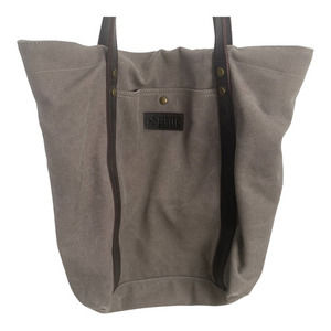 Beryll 100% Cotton Green/Brown Tote‎